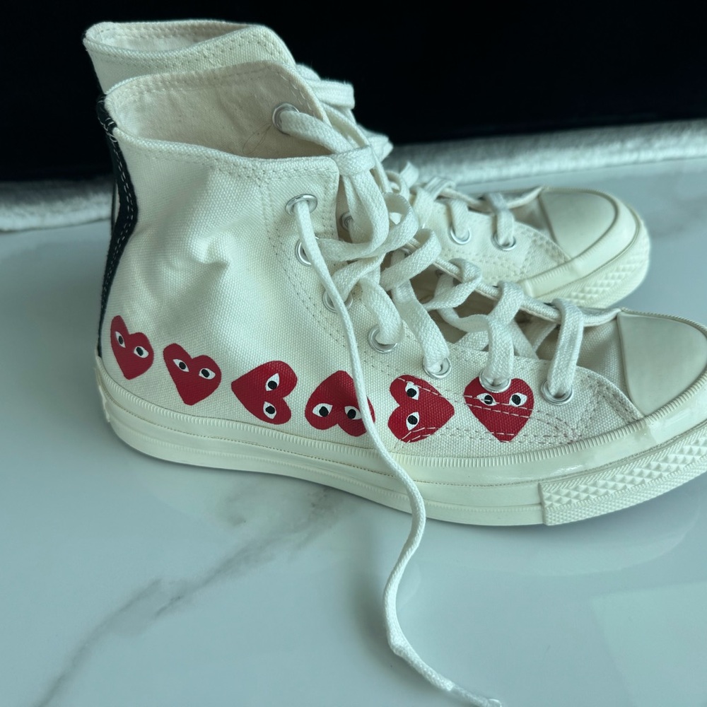 Converse High-Top Sneakers with Heart Design